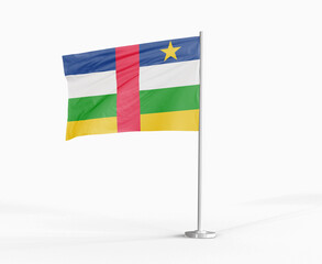 Central African Republic national flag on white background.
