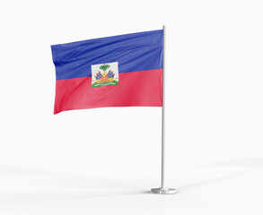 Haiti national flag on white background.