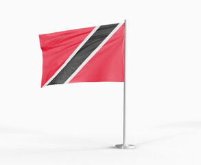 Trinidad and Tobago national flag on white background.