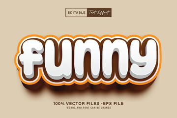 Funny 3d editable text effect style vector