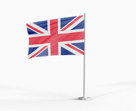 United Kingdom national flag on white background.