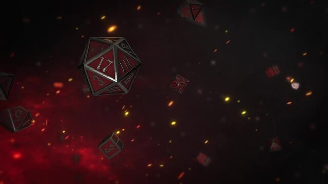 dungeons and dragons dice animation loop