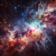 Fototapeta na wymiar gorgeous space and twinkling stars background image with nebula gas cloud