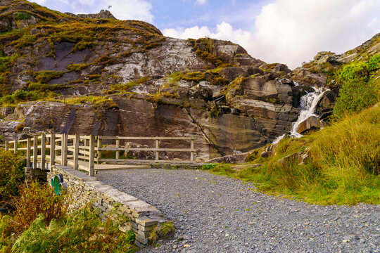 Cwmorthin Waterfall, in Snowdonia National Park