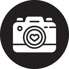 digital camera glyph icon