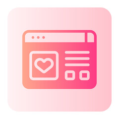 online dating gradient icon