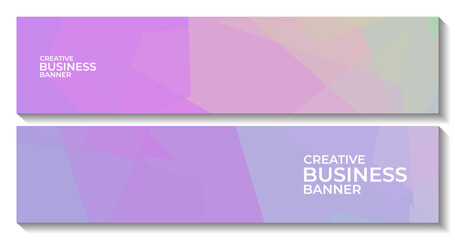 set of abstract creative arts banner background for business ads