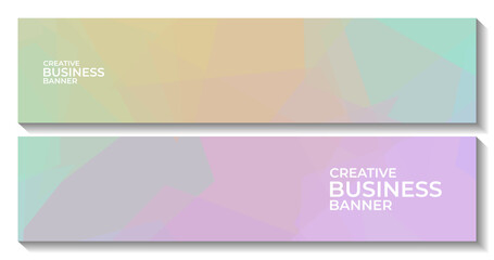 Fototapeta premium set of abstract creative arts banner background for business ads