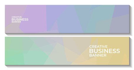 Fototapeta premium set of abstract creative arts banner background for business ads