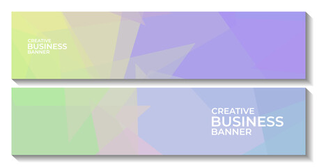 Obraz na płótnie Canvas set of abstract creative arts banner background for business ads