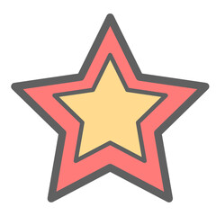 Star icon symbol vector image. Illustration of rating quality and review winner customer graphic design image