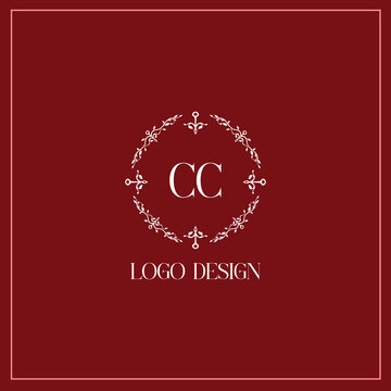 CC logo design vector image