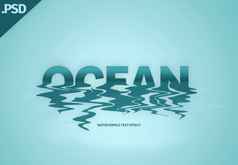 Water ripple text effect