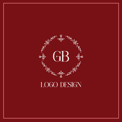 GB logo design vector image