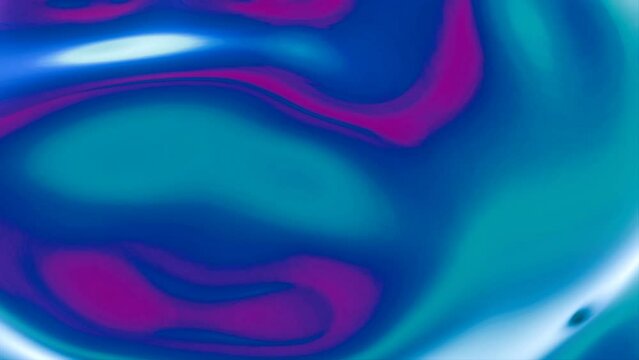 Abstract animation of liquid metallic chrome