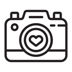 digital camera line icon