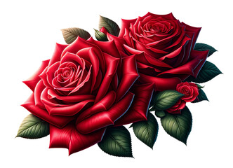 Crimson Cascade: A Bouquet of Red Roses