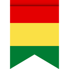 Guinea flag or pennant isolated on white background. Pennant flag icon.