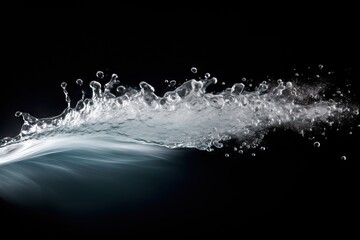 Obraz na płótnie Canvas background black jet water pressure high spray isolated rain shower wet liquid splash drop stream white sprinkler motion laundered abstract fountain