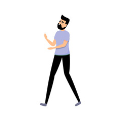 set of poses for community activities person