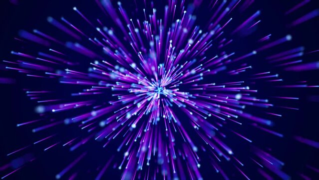 Dynamic Futuristic Starburst Blurred Motion Effect in 3D Video Loop Animation