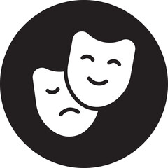 drama glyph icon