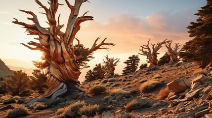 Inyo National Forest in California's ancient Bristlecone Pine Forest - obrazy, fototapety, plakaty