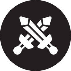 fight glyph icon
