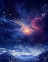 Fototapeta na wymiar Galaxy nebula in the sky