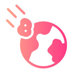 Fototapeta premium catastrophe gradient icon