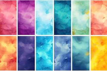 textures background watercolor colorful bright set Big graphic bundle colours pink purple blue red green colourful template poster booklet flier brush shape children