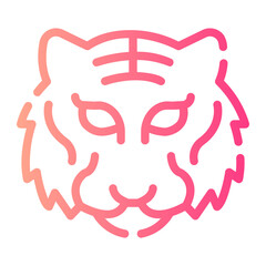 tiger Line Gradient Icon