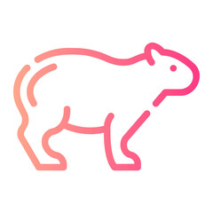 capybara Line Gradient Icon