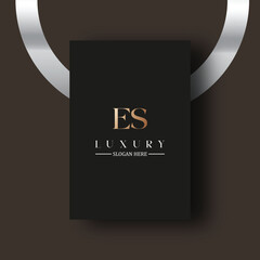 ES logo design vector image