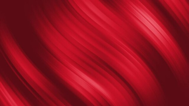 Abstract red gradient motion background with curve waves flowing. Seamless loop. 4K footage