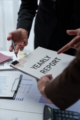 Meeting of a team of passionate Asian businessmen. Creative business team working together in the...