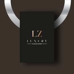 LZ logo design vector image - obrazy, fototapety, plakaty