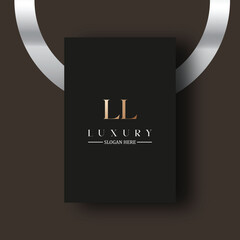 LL logo design vector image