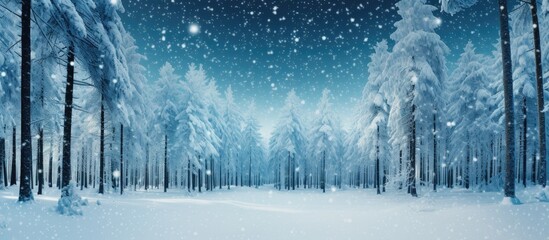 Fototapeta na wymiar Snowy Winter. Winter Atmosphere