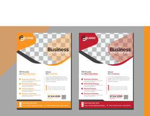 Medical  Flyer Design Template , Two Color, Vector Template,