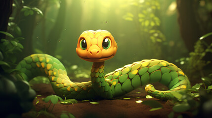 Cute Cartoon Snake