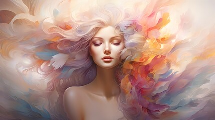 abstract girl background