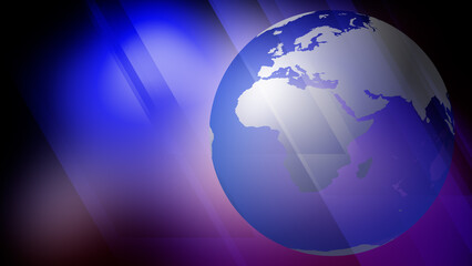 Technology news globe blue rectangles breaking global communication and digital media network for worldwide news background and international current events