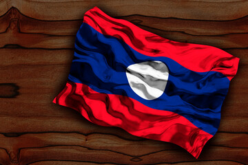 National flag of Laos. Background  with flag of Laos.