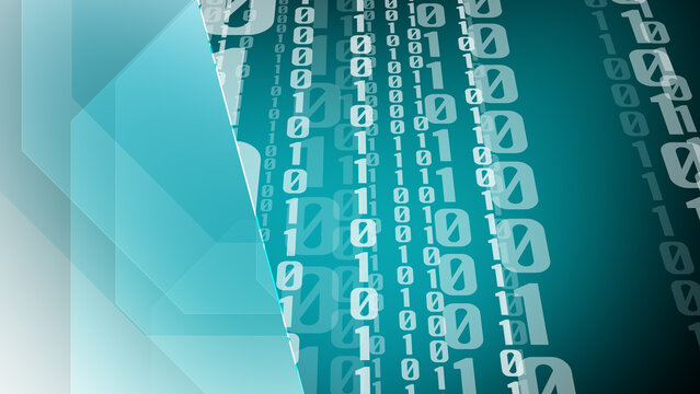 Cyber security layout binary for technology background with cyber crime, cyber attack, and binary code modern composition for secure presentation