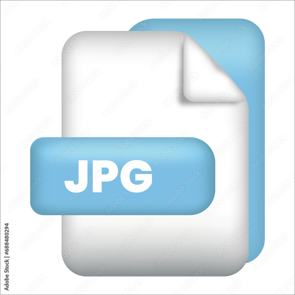 Poster jpg file format icon vector illustration, jpg file symbol vector for web site and app. blue design i