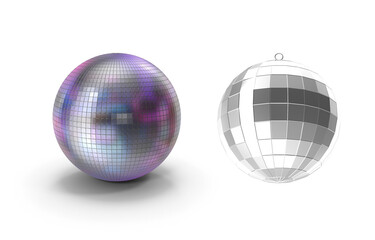 disco balls on transparent background