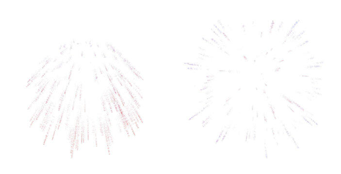 fireworks splash on transparent background