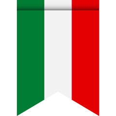 Fototapeta premium Hungary flag or pennant isolated on white background. Pennant flag icon.
