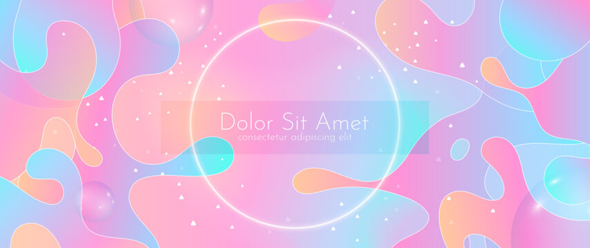 Abstract liquid lava lamp vector geometric background. Vector illustration for banner and advertising.